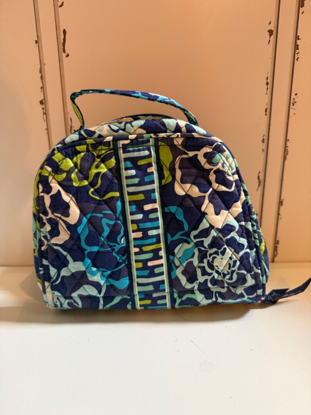 Vera Bradley Travel Jewlery Case - Blue & Green Floral Quilted